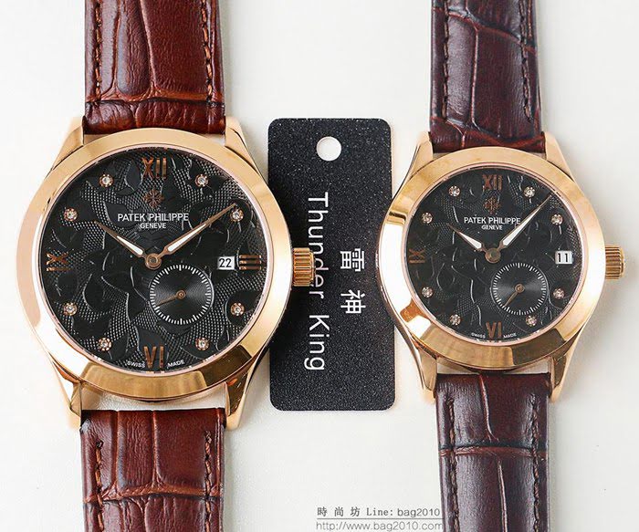 百達翡麗PATEK PHILPPE LS精品 新款 進口全自動機械機芯 316精鋼表殼 小牛皮錶帶 高端情侶對表  wssb3626